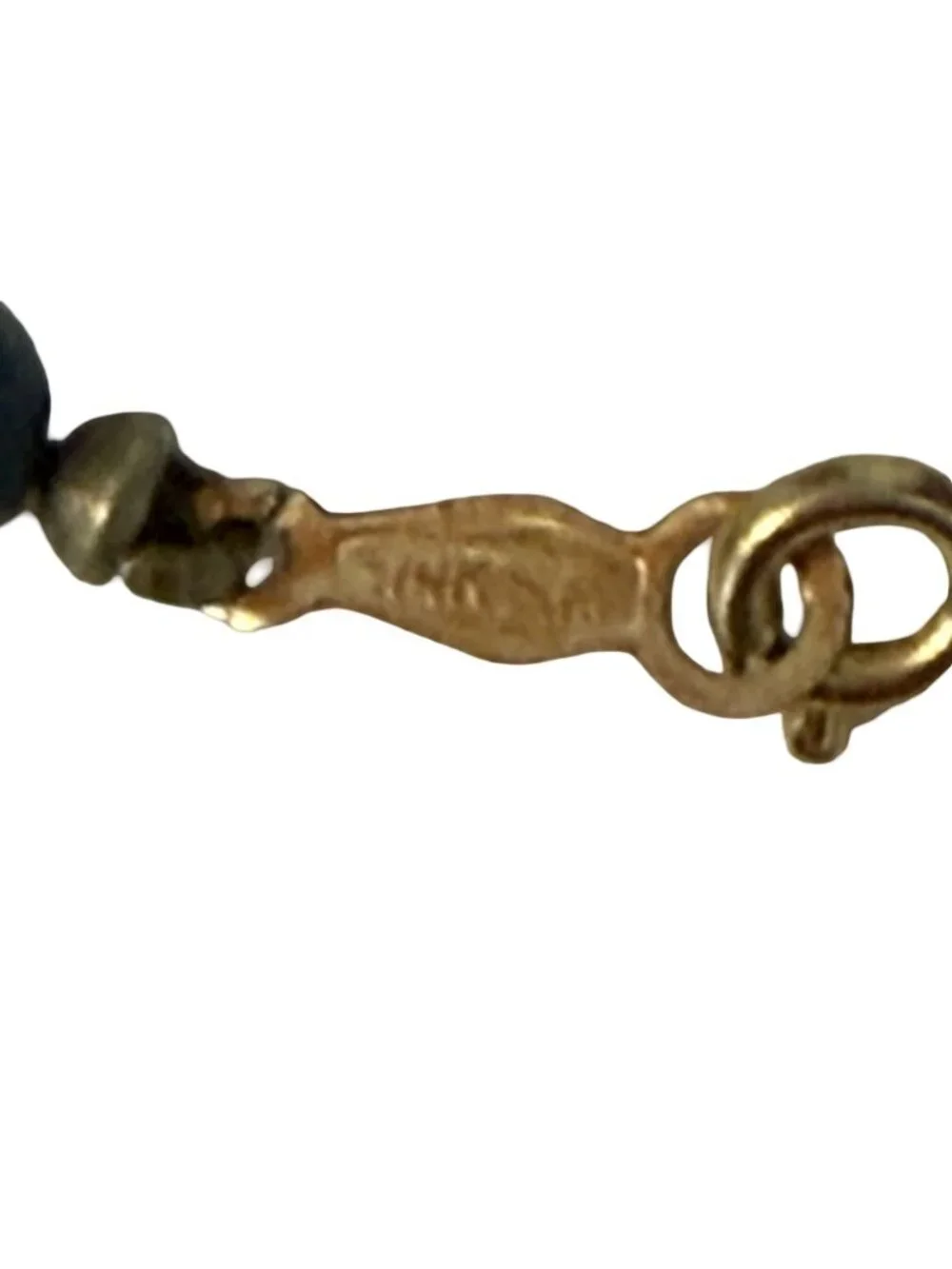 Vintage Lapis Lazuli Graduated Stick Necklace 14K Gold Filled Clasp Statement Fr